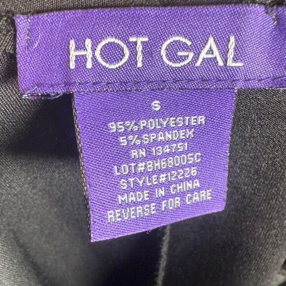 Hot Gal black zipper sleeve fit and flare mini dress size small - Picture 4 of 5